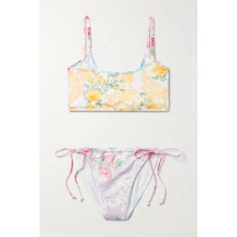 러브셰이크팬시 미요 플로럴 프린트 비키니 옐로 1647597303580252
