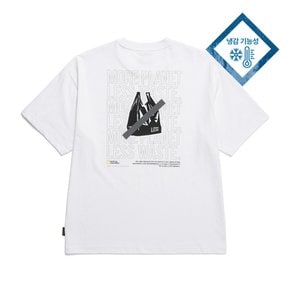 N242UTS230 디자인물 그래픽 반팔 티셔츠 WHITE