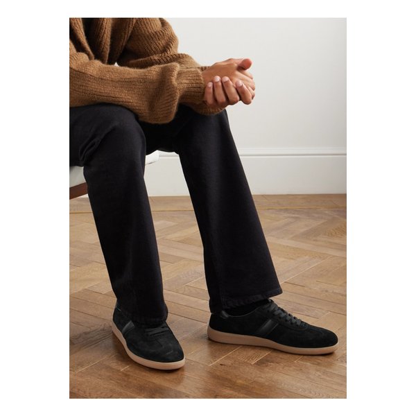 가죽 트림 스웨이드 스니커즈 46376663162937866