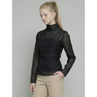 스테이위드미 시어 뷔스티에 블라우스 SET_BLACK