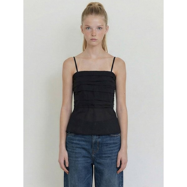 시어 뷔스티에 블라우스 SET_BLACK