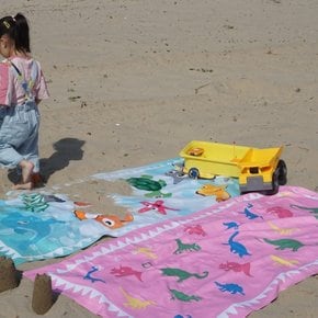 [인스테이, INSTAY]샌드 프리 비치 타올 SAND FREE BEACH TOWEL 공룡, 타월