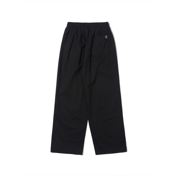 WIDE COTTON BANDING PANTS (BLACK)