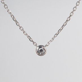 랩 다이아 몬드 베젤 새틴 목걸이 데일리 기념일 프러포즈 여자 친구 선물 14K 18K