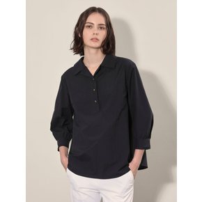 [데일리스트] 7부 스탠카라 블라우스_MDENL4F7121