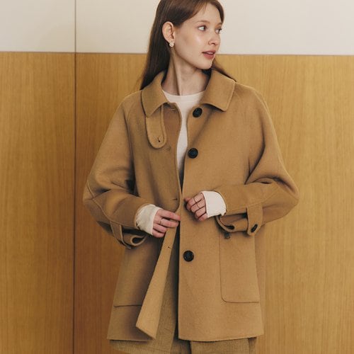 제로스트릿 [6컬러] 핸드메이드 에이라인 울 하프 코트 (ZMWFCT337)