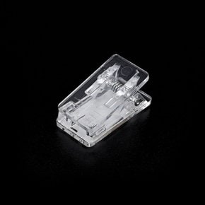 투명클립 플라스틱 부착식 투명 미니 집게 클립 1P 단면 부착 투명집게