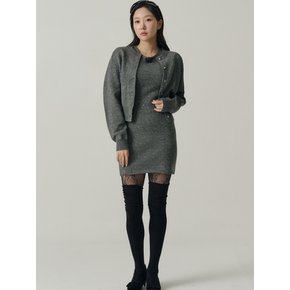 [인플루언서 세영 w/] Staring Night Knit Mini Dress_Charcoal