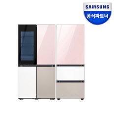 비스포크 키친핏 냉장고김치냉장고 세트 RF60DB9342AP+RQ33C74C1AP 글래스 도어선택 빌트인타입