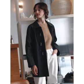 [COTTON] Toggle Balmacaan Half Coat