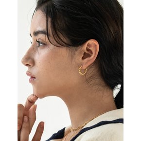 ROPE EARRING_Gold_L