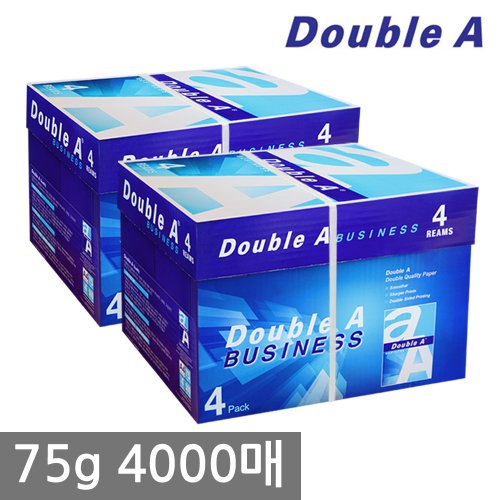 더블에이 A4 복사용지(A4용지) 75g 2000매 2BOX