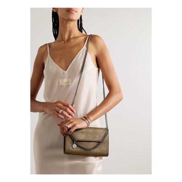 스텔라매카트니 팔라벨라 미니 체인 장식 베지테리언 숄더 백 밀리터리 그린 46376663162900196