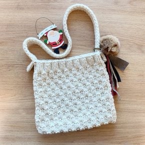 [DIY]네모무늬 울백 대바늘가방