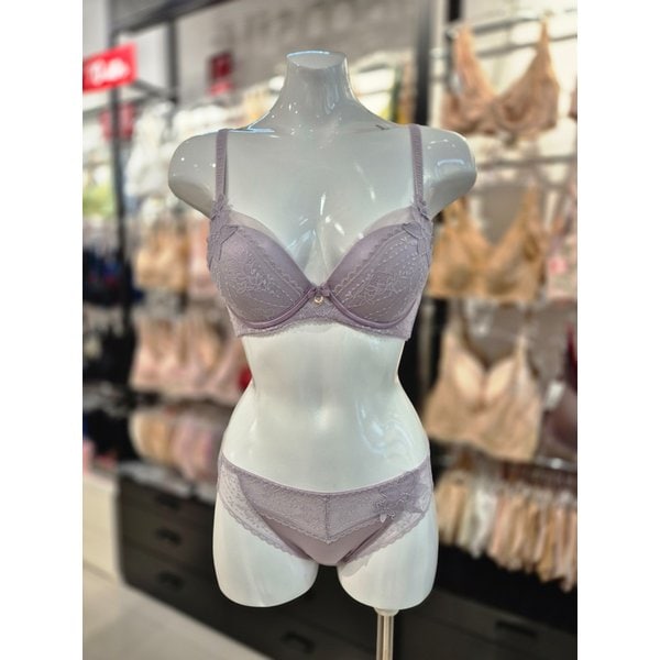 [시흥점] S 비너스) 페미닌 모티프 브라 망레이스 팬티 세트 VBR1801+VPT1801S-LI