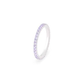 레인드랍 퍼플 2MM 브릴리언트 이터니티 반지 [S925]