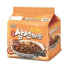  봉지라면 팔도 일품 삼선짜장 120g 16개