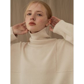 Square Cutting Turtleneck Knitwear (6colors) VKNIT_028