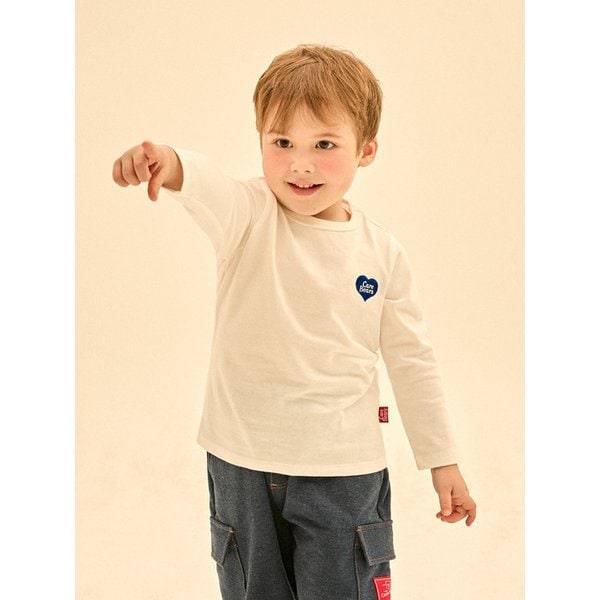 블루 하트로고 데일리 티셔츠