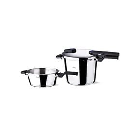 독일 휘슬러 압력솥 Fissler Vita퀵 퀵Cook 2Piece Cooking Pan Set 22 cm 캐패시티 2.5 6 Litre