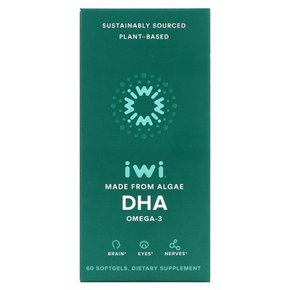 iwi DHA - 비건 조류 오메가 3 DHA - 30일분, 나는 위스콘신 건강식품