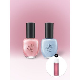 팁토우 [1+1/ 네일리무버 증정] 매트 글리터 네일 폴리쉬 (3 Colors)