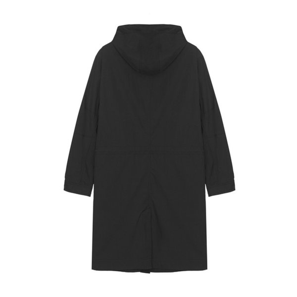 야상 후드 코트 Black