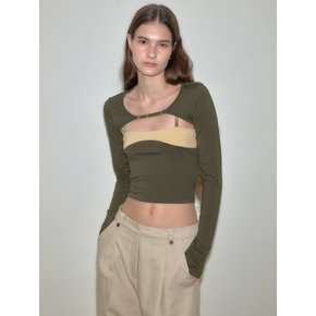 Strap Top & Bolero Set_Khaki