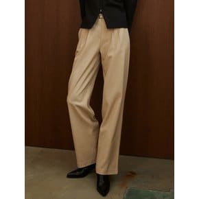 amr1506 wool belt slacks  (beige)