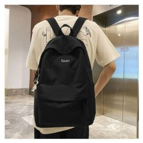 백팩 깔끔한 학생 실용적인 영문 레터링 가방 블랙컬러 대학생백팩