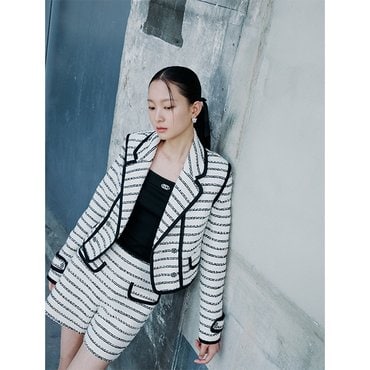 에고이스트 스트라이프 배색 포인트 자켓 (ER2WJ361)