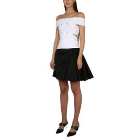 알렉산더 맥퀸 COTTON SKIRT Womens Skirt 745664_QAABC1000 BLACK