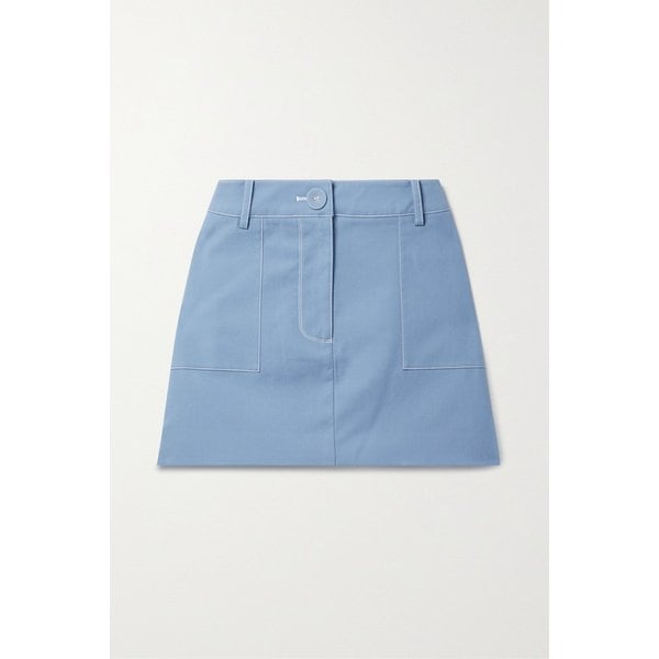 안나 콴 샤나 코튼 혼방 트윌 미니 스커트 라이트 블루 1647597301360247