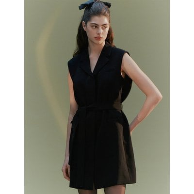 FRONTROW [Drama Signature] Belted Vest Dress