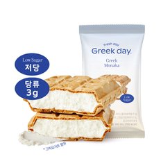 그릭데이 저당 그릭 모나카 아이스크림 (냉동) 140ml 8개입/상큼한 요거트 맛