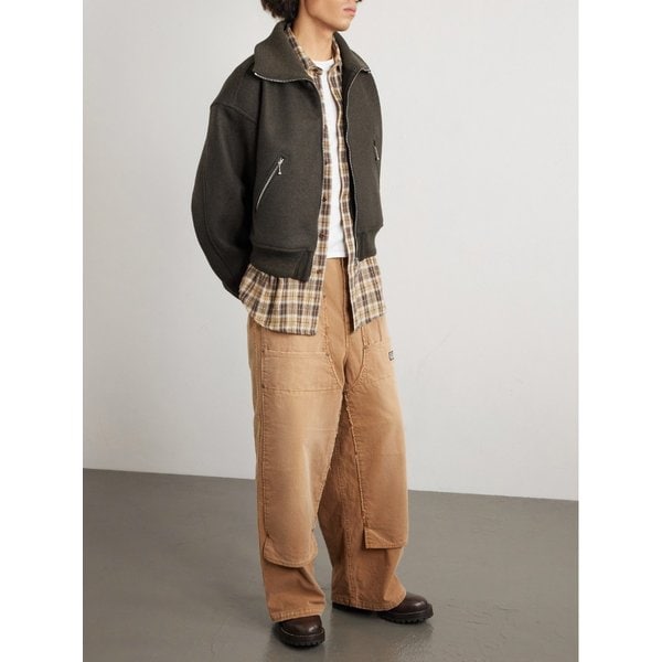 울 플란넬 블루종 재킷 46376663162925222