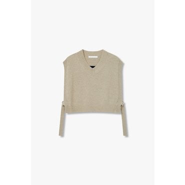 VOV [보브] [BASQUIAT] 백 자카드 크롭 베스트 7114250186