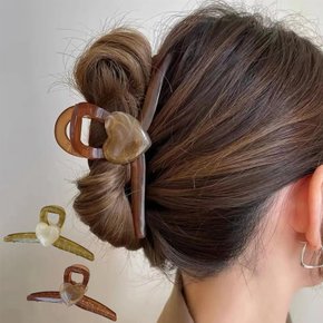하트 헤어 집게핀 머리핀 올림머리 반묶음 여성 헤어핀 ODM-HAIRPIN12