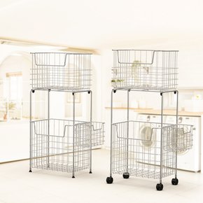 뽀큐트 이동식 트롤리 선반 트레이 바퀴달린 수납장
