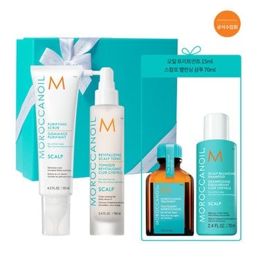 모로칸오일 [신세계백화점][NEW]스칼프 에센셜 세트 _스크럽125ml&토닉100ml+(증정)오일15ml,스칼프샴푸70ml