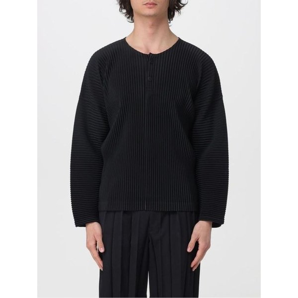 26SS 옴므 플리세 이세이 미야케 긴팔 티셔츠 HP66JK02315 BLACK DOM