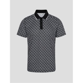남성 B로고 패턴 반소매 칼라 티셔츠  블랙 (BJ3342B085)