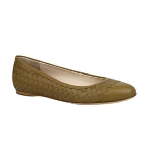 3959614 Bottega Veneta Womens Intrecciato Leather Flat Slippers