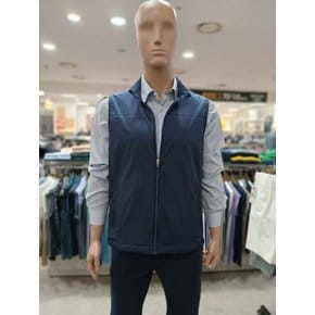 나일론 스판 블럭킹 베스트 네이비색