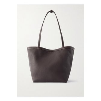 더로우 파크 스몰 텍스처 가죽 토트 다크 브라운 46376663162885358