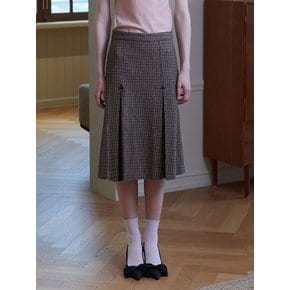 AVA WOOL PLEATS SKIRTS_BROWN (EEOR3SKR02W)