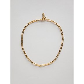 Bold clip chain gold necklace