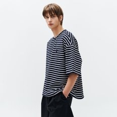셈블런스 스트라이프 티셔츠 네이비 ZH2TS814NY