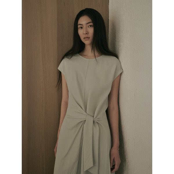 MANDY TIE LONG DRESS_CREAM