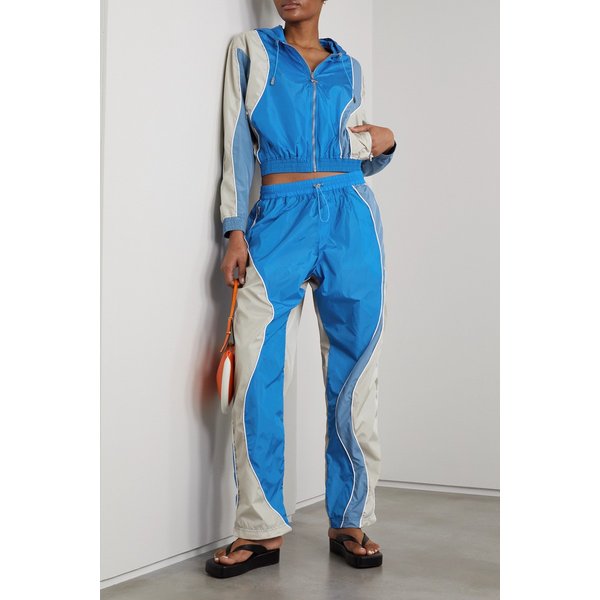 알루왈리아 컬러블록 후드 트랙 재킷 1647597292210112